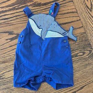 Baby Boden Whale Overalls